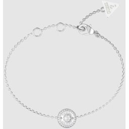 Guess Pulsera de cadena till morning de acero plateada. Plata