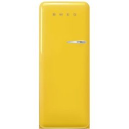 SMEG Frigorífico 1 puerta , Compresor Inverter, 270 litros, Amarillo, apertura a la izquierda - FAB28LYW6. Amarillo