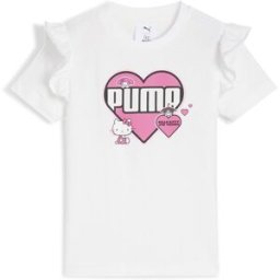 Puma Camiseta de niñas X HELLO KITTY & FRIENDS Ruffle . (4-5 años) Blanco