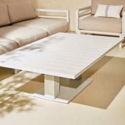 El Corte Inglés Mesa de centro elevable de jardín Máximo . Crema