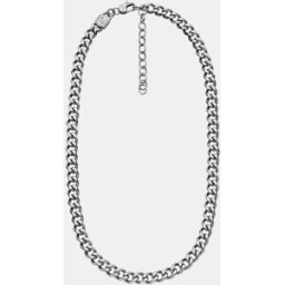 Fossil Collar de cadena de hombre ellis core chains de acero inoxidable. Plateado