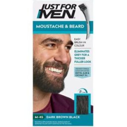 Just for Men Tinte para bigote y barba a base de gel de fácil aplicación 1 un. M-45 Dark Brown Black