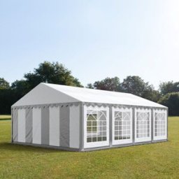 TOOLPORT 6x8 m Carpa para fiestas, PVC 700, gris-blanco - (6054)