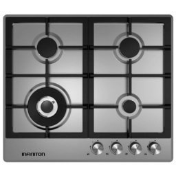 Infiniton GASDL4 Placa de Gas 4 Zonas 60cm Acero Inoxidable