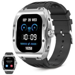 ksix Smartwatch Hero Pantalla AMOLED 1,9 IP68, Asistente Voz Negro