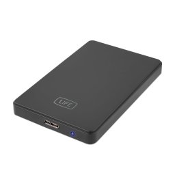 Carcasa 2.5″ SATA 1Life hd:flux 3 Negro USB hasta 2TB ligera y portátil