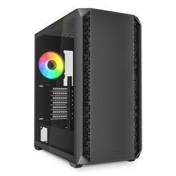 Caja PC Sharkoon AK2 RGB Negro ATX Panel Vidrio Templado 2x Ventilador Preinstalado USB-C