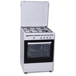 Cocina independiente Rommer VCH 461 FG 4 zonas gas horno 55L blanco esmalte acero