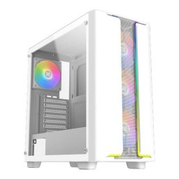 Caja torre gaming Xigmatek EN42256 ventana cristal templado blanca ARGB