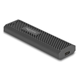 Caja SSD Externa DeLock 42031 M.2 Aluminio y Plástico Negro USB Tipo C 20 Gbps