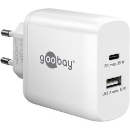 Cargador Rápido Dual USB-C PD GaN 65W goobay 65410