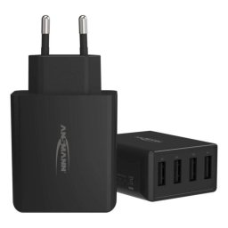 Cargador Ansmann HC430 Interior 4 Puertos USB 2.0 Negro