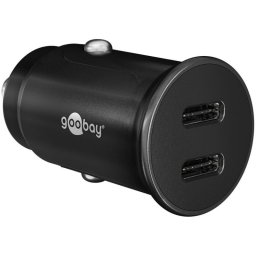 Cargador para coche Goobay 59705 Dual USB-C 30W PD Negro