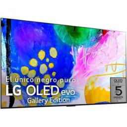 LG TV OLED 245 cm (97'') OLED97G29LA Evo Gallery Edition 4K, HDR Dolby Vision, HDR10, Dolby Atmos. Para coar en pared con soporte incluido.. Plata / Negro