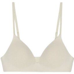 Basics Sujetador sin aros WIRELESS PLUNGE BRA soft vanilla crema 38C