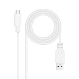 Nanocable Cable USB 3.1 a USB-C Macho/Macho 1m Blanco