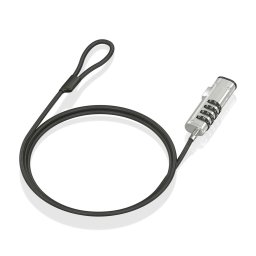 Cable de Seguridad Nano AISENS ASLK-D50N05-BK combinación 1.5m acero negro