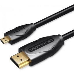 Cable HDMI Vention VAA-D03-B100 1m Alta Velocidad 10.2Gbps 24K Micro HDMI Negro
