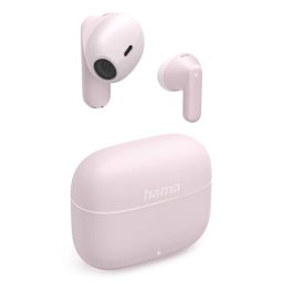 Auriculares Hama inalámbricos True Wireless Bluetooth con micrófono y control táctil rosa