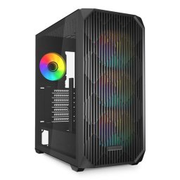 Caja PC Sharkoon AK3 RGB ATX Cristal Templado 4 Ventiladores PWM USB-C Negra