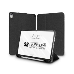 Funda SUBBLIM Shock Case CST-5SC315 para iPad 10,9" 10ª Gen Negra Full SmartCover Apple Pencil Slot