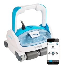 Robot limpiafondos BWT P600 APP con filtro 4D, navegación inteligente y control Bluetooth para piscinas hasta 15 m