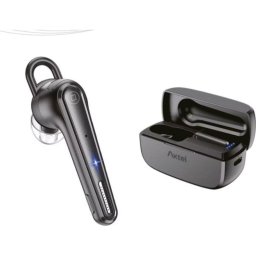 Auriculares Axtel BT25 inalámbricos Bluetooth con Cancelación de Ruido ENC, micrófono dual y carga USB-C, uso profesional mono, color negro