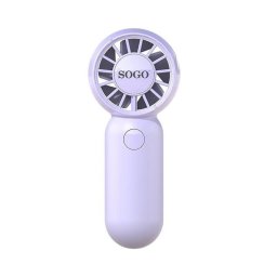 Ventilador de mano portátil recargable Sogo 500 mAh 10.400 rpm púrpura