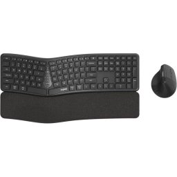 Teclado Rapoo 8810ME inalámbrico multimodo ergonómico con ratón óptico