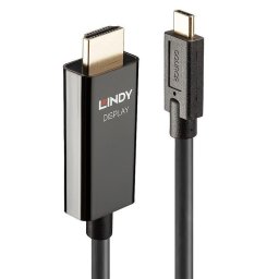 Cable Adaptador USB Tipo C a HDMI 10 m Lindy 43317 Negro