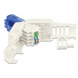 Conector RJ-45 DeLOCK 86417 Cat6a U/UTP Azul y Blanco