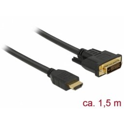 Cable adaptador HDMI a DVI DeLOCK 85653 1,5 m bidireccional