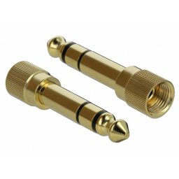 Cambiador de género para cables DeLOCK 65983 6,35 mm a 3,5 mm Oro