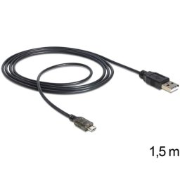 Cable USB DeLOCK 2.0-A a Micro-B de 1,5 m Negro