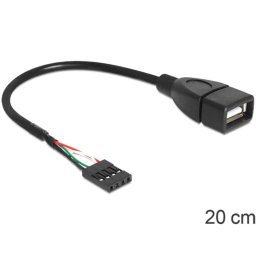 Cable USB interno DeLOCK 83291 0,2 m USB A Hembra a Hembra