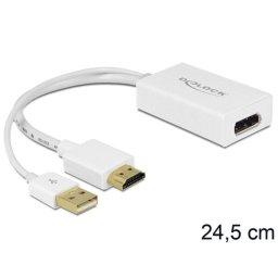 Adaptador de cable de vídeo DeLOCK 62496 DisplayPort a HDMI + USB 0,245 m