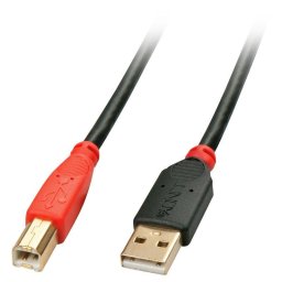 Cable USB 2.0 A Macho a B Macho 10 m Lindy Negro/Rojo