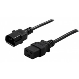 Cable de transmisión PowerWalker 91010040 C14 a C19 10 A Negro 1,8 m