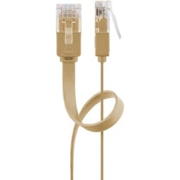 Cable de red Goobay 95887 5 m Cat6 U/UTP RJ-45 marrón claro