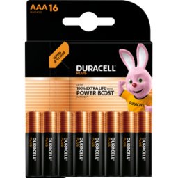 DURA PLUS 16XAAA - DURACELL Plus, batería alcalina, AAA (micro), paquete de