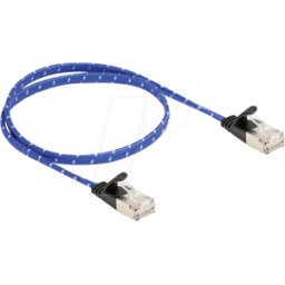 DELOCK 80382 - Cable de red plano RJ45 Cat.6A U/FTP 0,5 m azul