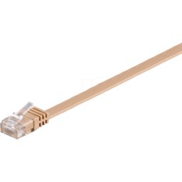 GOOBAY PATCH-C6SB 1,5HB - Cable de interconexiones plano, UTP, Cat.6, marrón claro,