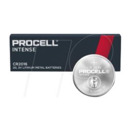 PROCELL CR 2016 INT PROC - Pila de botón de litio, 3 V, 85 mAh, 20x1,6 mm, paquete d