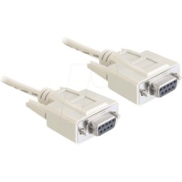 DELOCK 84250 - Cable serie de módem nulo de 9 clavijas, conector hembra/