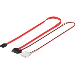 GOOBAY 95713 - Cable SATA 3 GB/s Slim St. > SATA L-Type St., alimentació