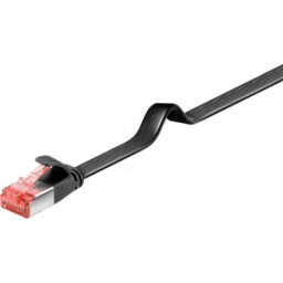 GOOBAY 94239 - Cable de conexión plano Cat.6, U/FTP, 20 m, negro