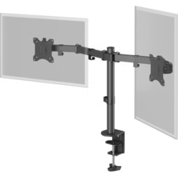 GOOBAY 58529 - Soporte de escritorio para 2 monitores, 17"-32", negro