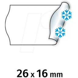 METO 9517185 - Etiquetas de precios, 26x16 mm, ultrafrío, blanco, 6000 u