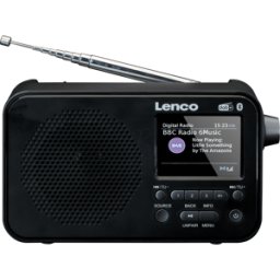 LENCO PDR-036BK - Radio DAB+/FM, pantalla TFT, Bluetooth, portátil, batería