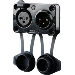 REAN RRX3MF-Z - Conector y zócalo del chasis XLR, 3 pines, IP65